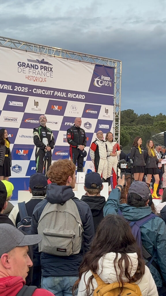 Podium des 200km du Grand prix de France Historique en catégorie Berline et GT pré 1991